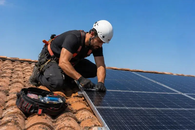 Maintenance et monitoring de panneaux solaires à Meucon