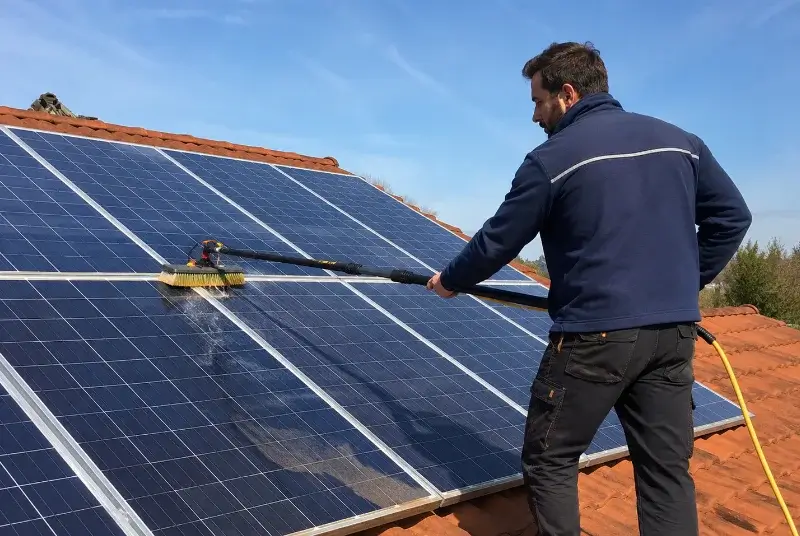 Nettoyage et entretien de panneaux solaires à Meucon